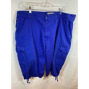Beyond‎ The Limit Shorts Mens 44 Blue Cargo Flat Front Pockets Drawstring 44